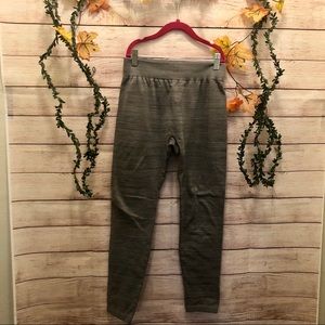 Coco Limon Gray Striped Leggings Fleece sz. M